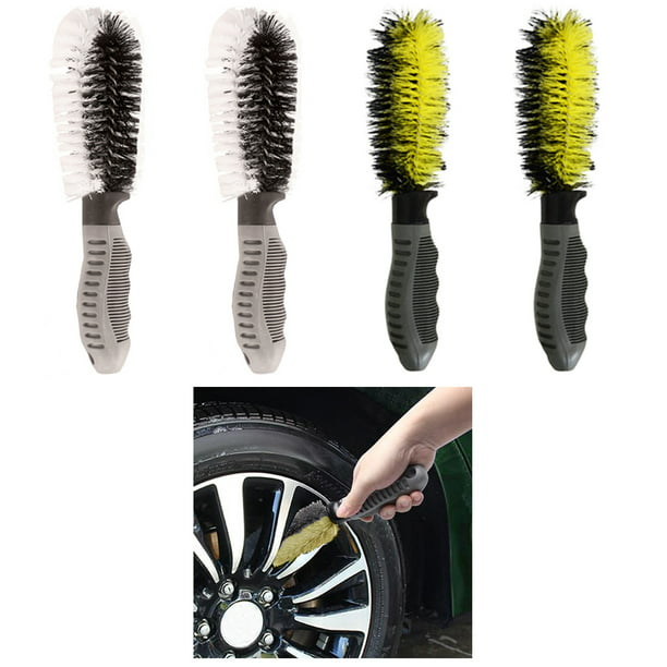 Bristle  Exhaust Pipe Cleaner Wheel Rim Hub Car Tyre Cleaning Brush Wash Tool 